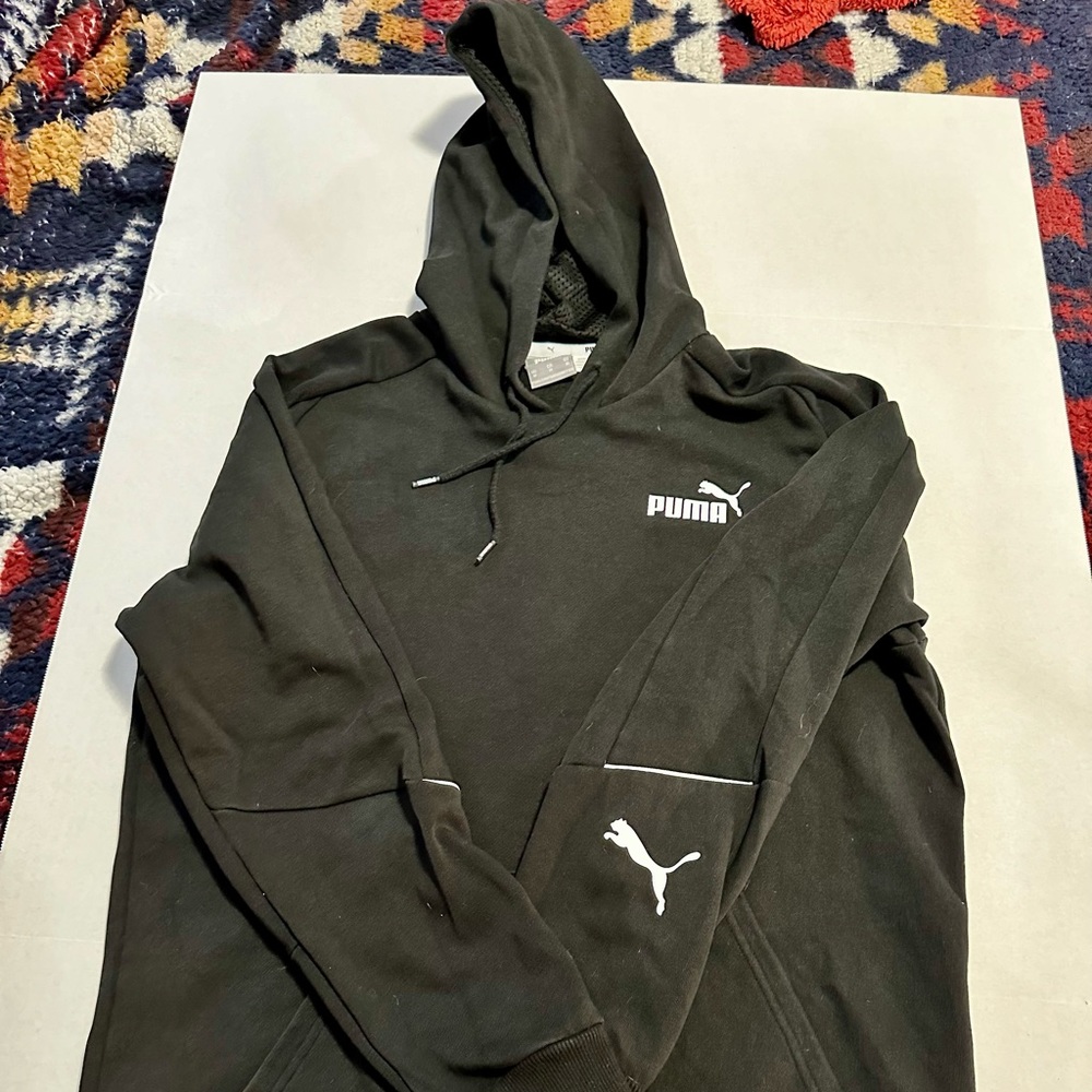 Puma Hoodie | Dark Gray & Black | Size M | Excellent Condition